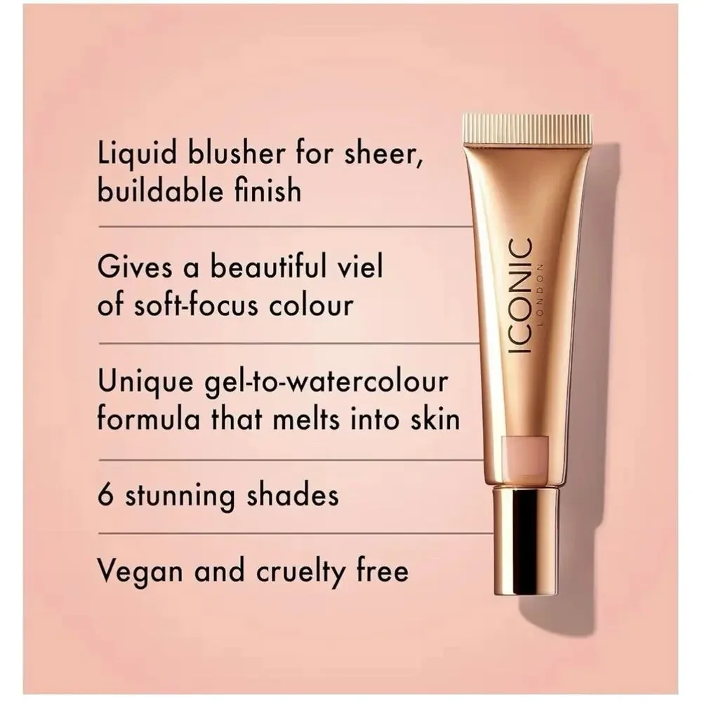 ICONIC LONDON SHEER LIQUID BLUSH in Fresh Faced .42floz / 12.5ml Full Size Boxed